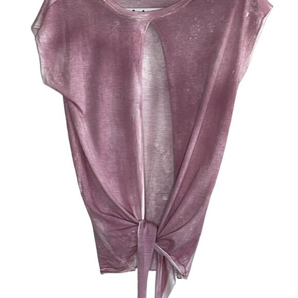 IRO  JEANS TIE DYE OPEN BACK‎ WITH BOW TIE T-SHIRT SIZE XS - Picture 4 of 7